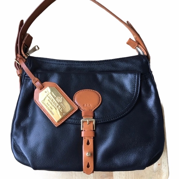 Lauren Ralph Lauren Handbags - Lauren Ralph Lauren Leather Hobo Bag